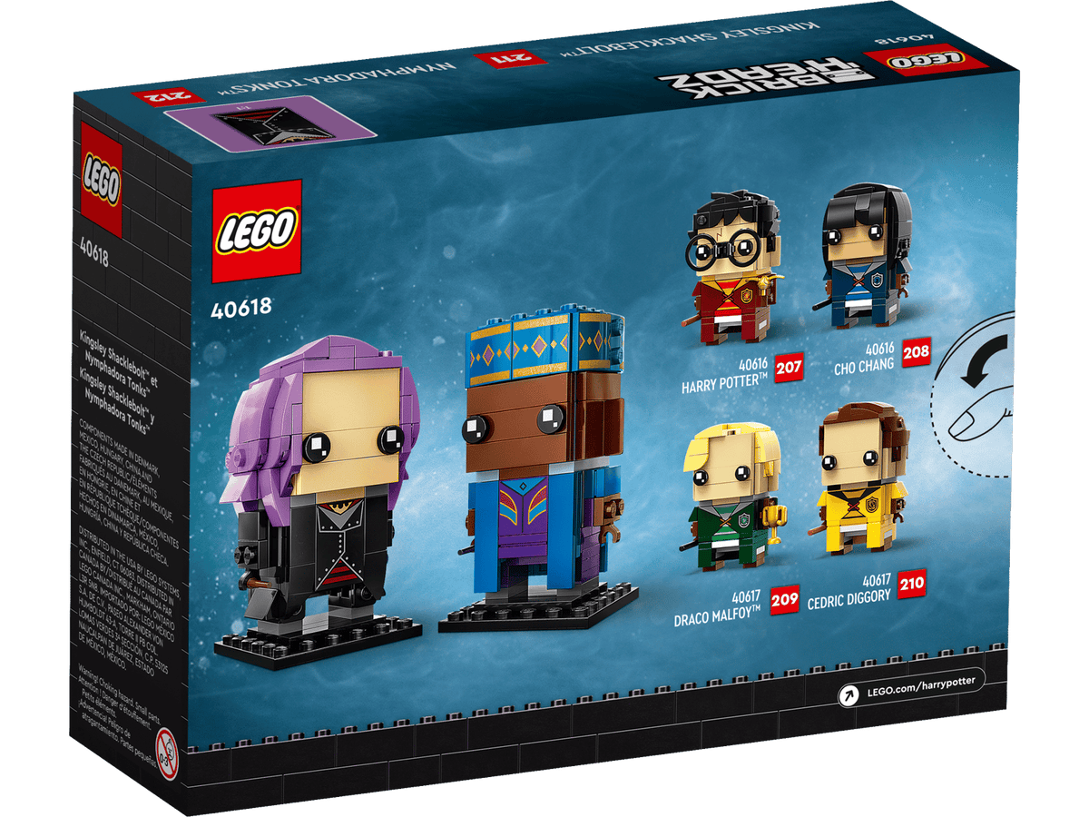 LEGO Harry Potter Kingsley Shacklebolt and Nymphadora Tonks BrickHeadz Set (40618)