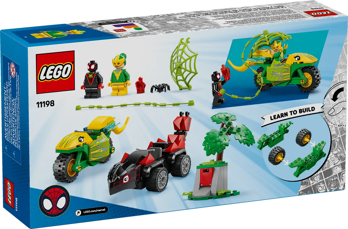 LEGO Marvel Spin and Electro Dinosaur Vehicle Chase Set (11198)