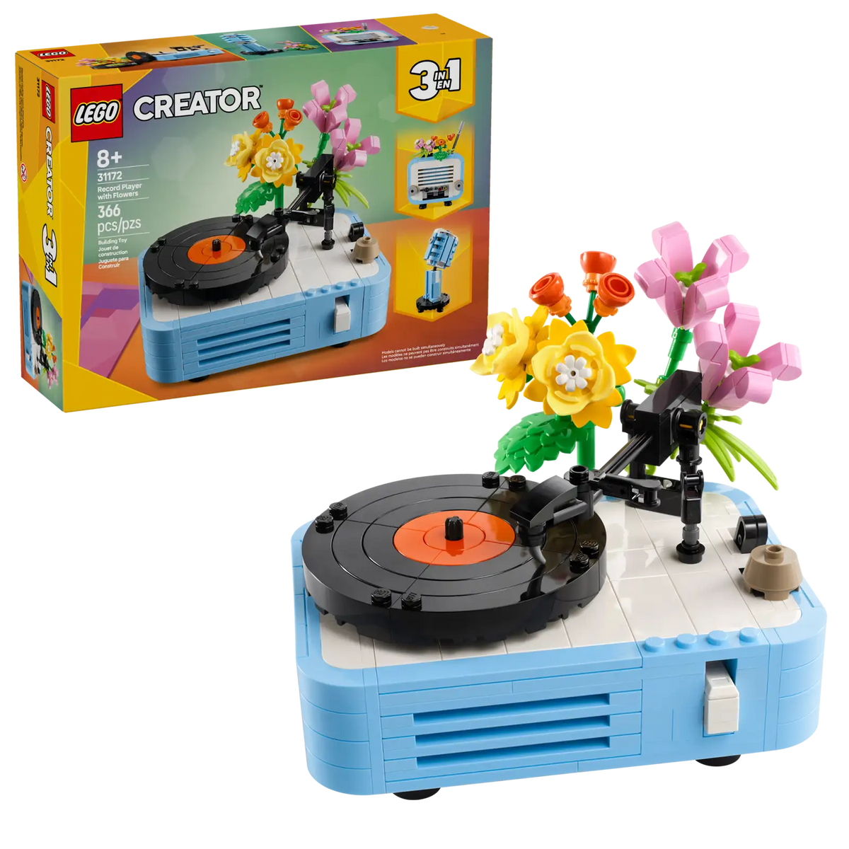 LEGO Creator Record Player with Flowers 3in1 Set (31172)