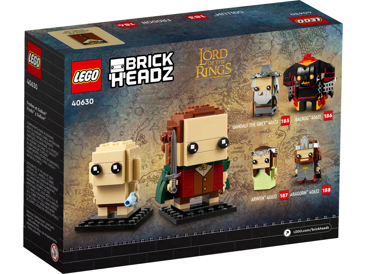 LEGO The Lord of the Rings  Frodo™ & Gollum™ BrickHeadz Set (40630)