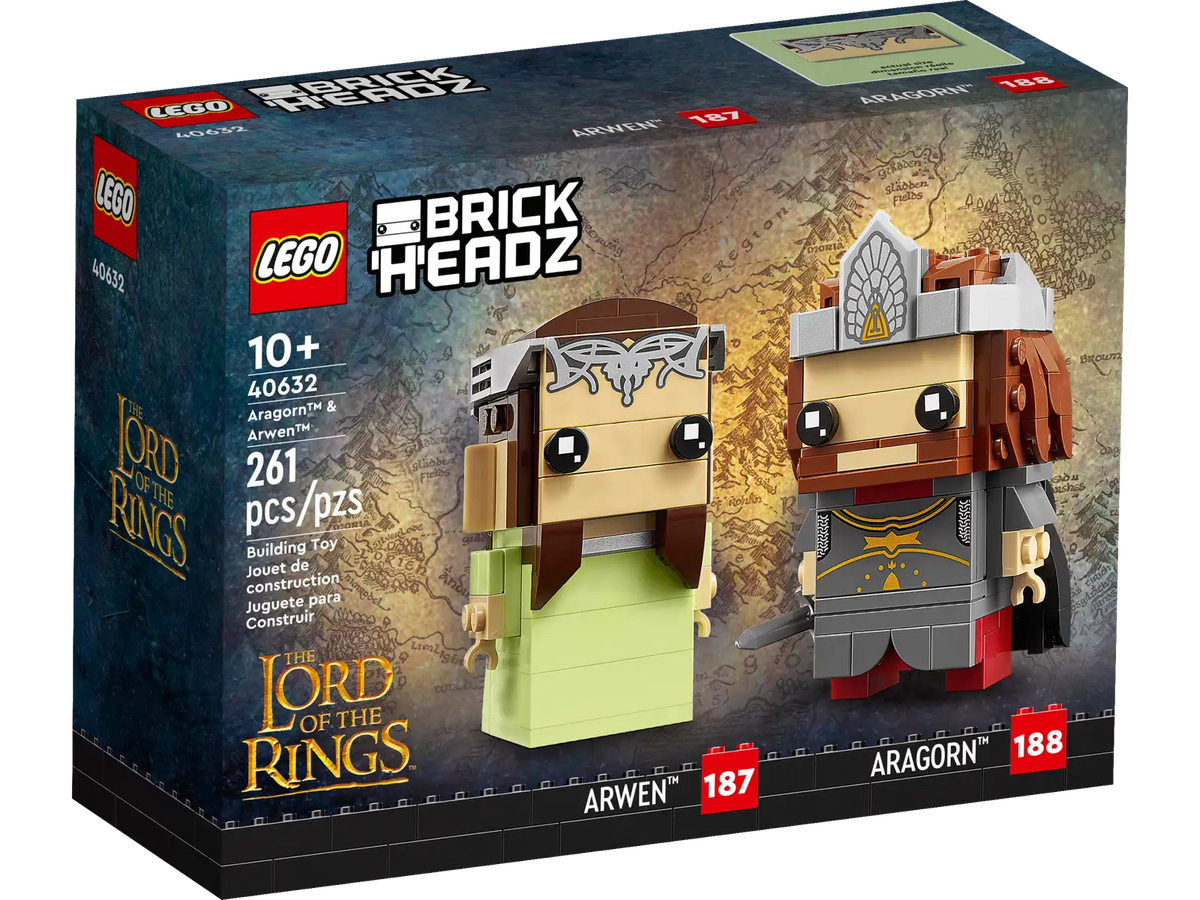 LEGO The Lord of the Rings  Aragorn™ & Arwen™ BrickHeadz Set (40632)