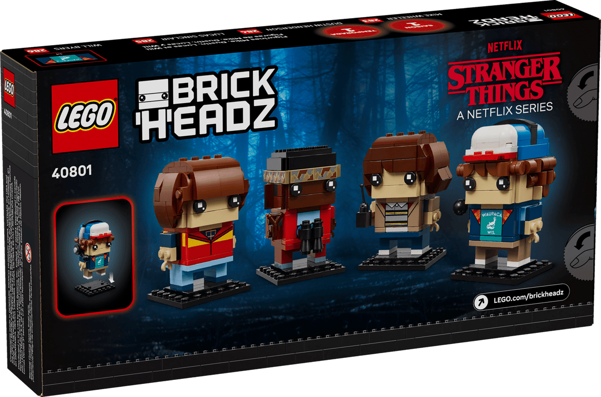 LEGO Stranger Things Mike, Dustin, Lucas and Will Figures BrickHeadz Set (40801)