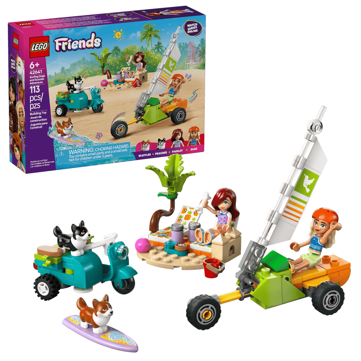 LEGO Friends Surfing Dogs and Scooter Adventure Set (42641)