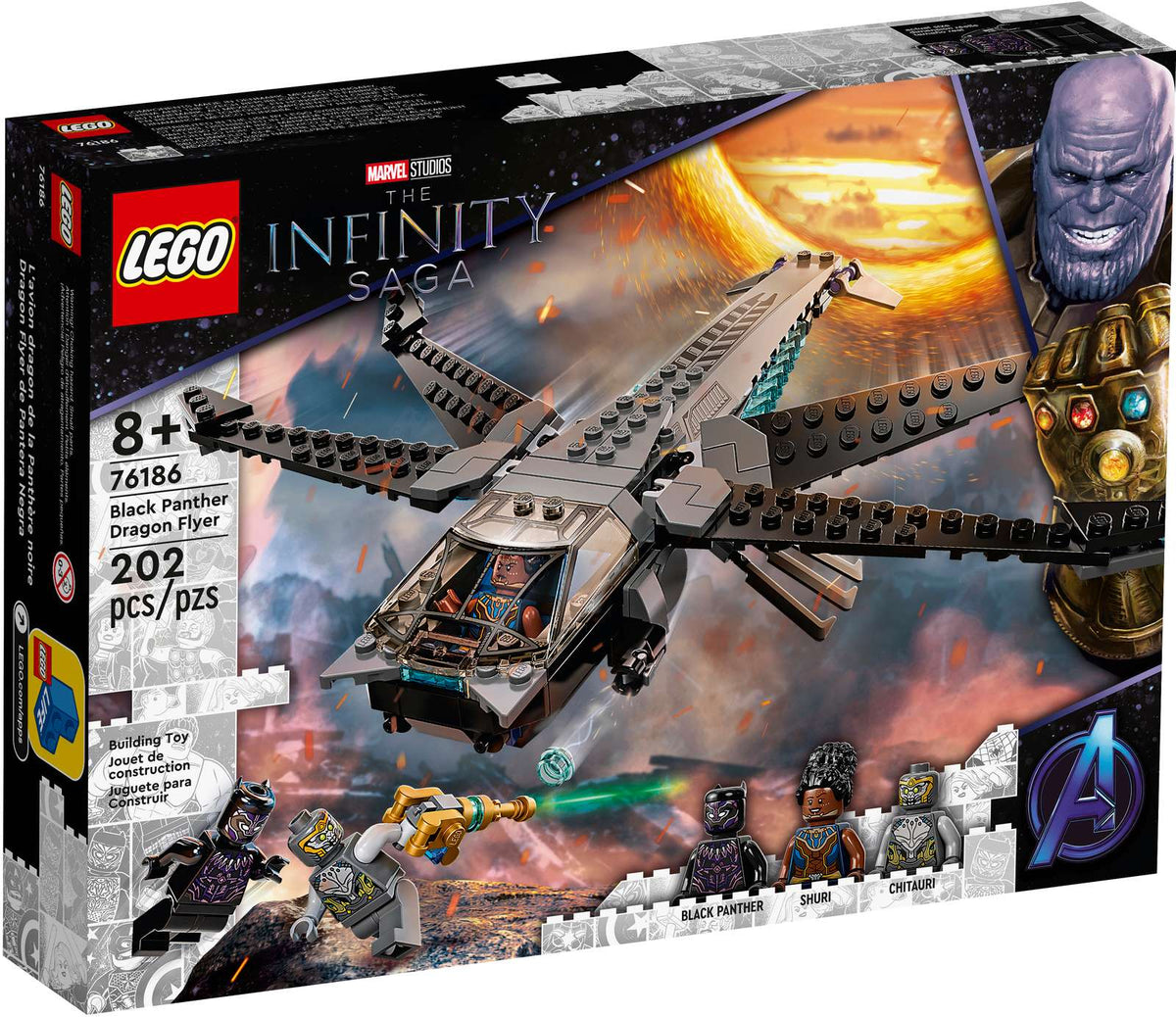 LEGO Marvel Black Panther Dragon Flyer Set (76186)