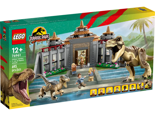 Visitor Center: T. rex & Raptor Attack - LEGO Jurassic Park Set (76961)