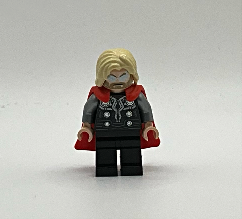 Thor - Flexible Rubber Cape, Black Legs, Tousled Hair, sh0972, LEGO® Marvel Minifigure
