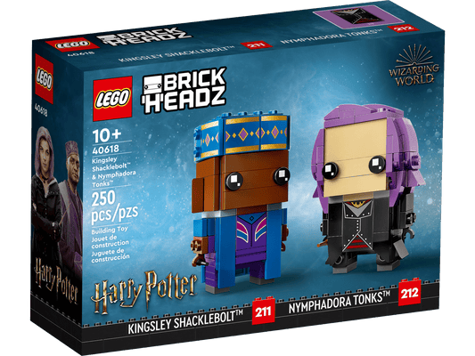 LEGO Harry Potter Kingsley Shacklebolt and Nymphadora Tonks BrickHeadz Set (40618)